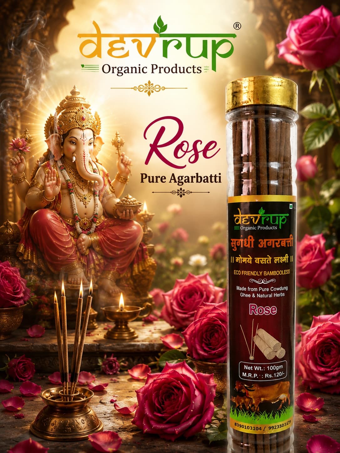 Rose Pure Agarbatti 100g